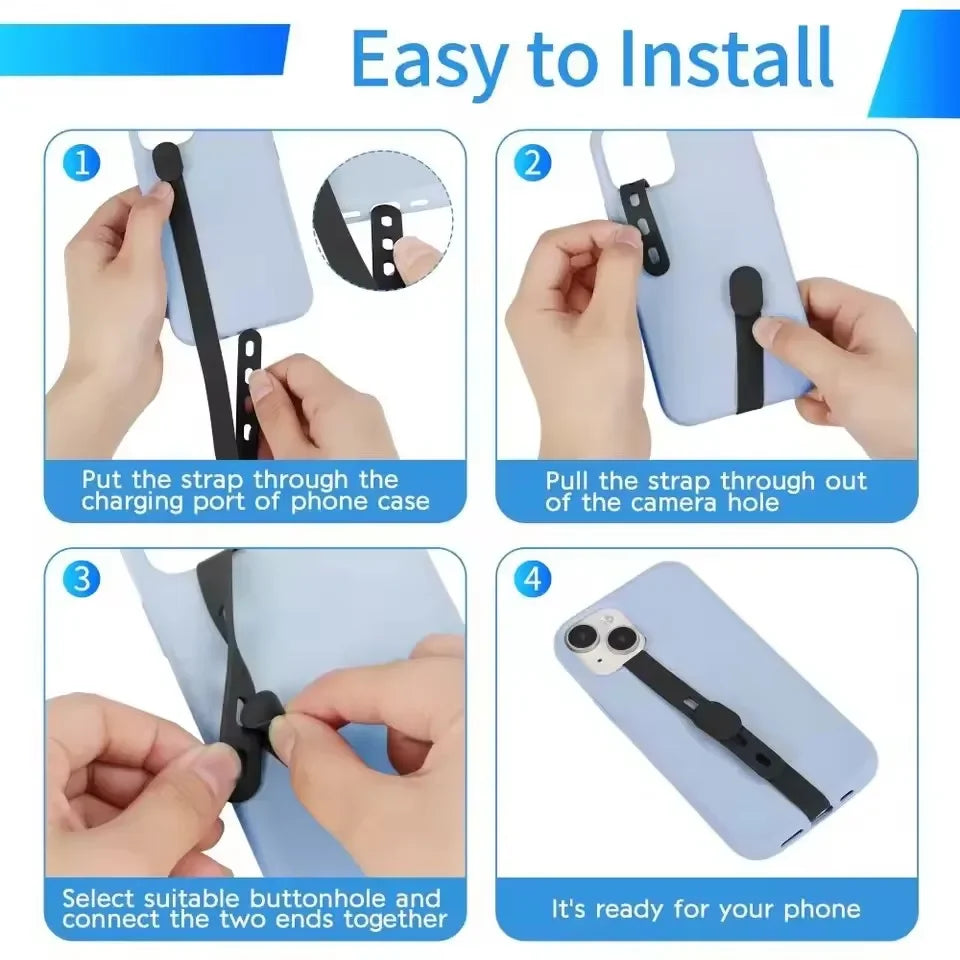 Silicone Phone Strap Wristband – Elastic Finger Ring Holder Phone Strap Holder Richie's