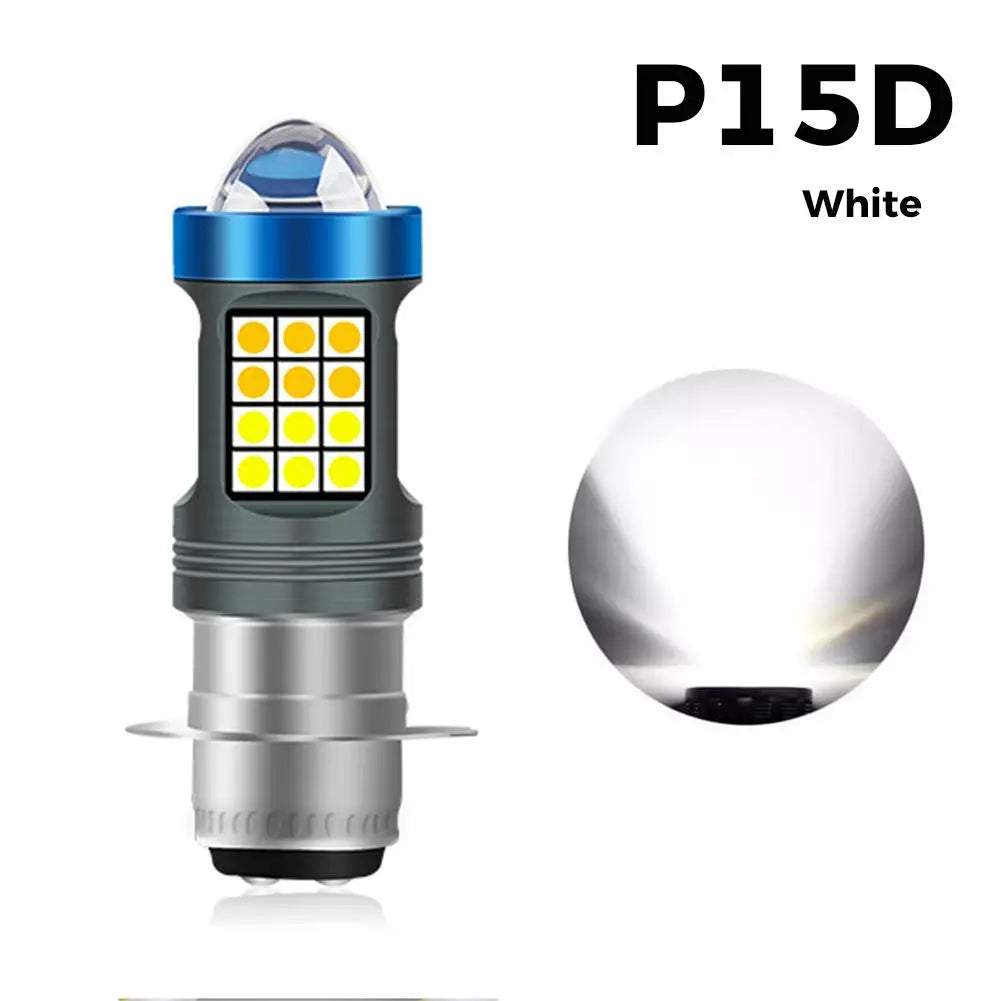 H4 BA20D P15D LED Motorcycle Headlight – Dual Color Hi/Lo Beam Motorcycle LED Headlight Richie's C