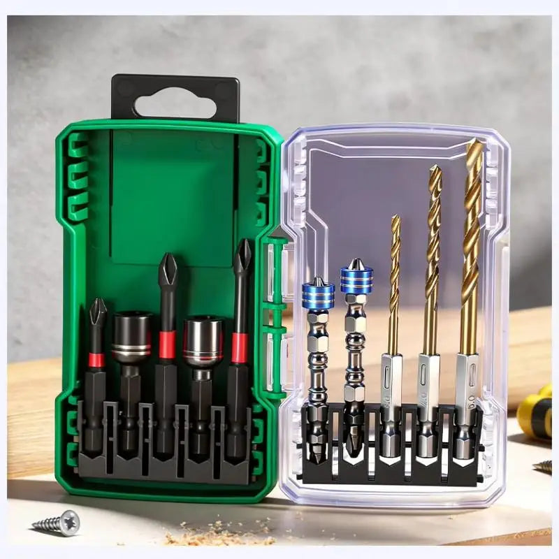 10-Piece S2 Steel Impact Bit Set – Magnetic Hex Shank Driver Kit Impact Bit Set Richie's