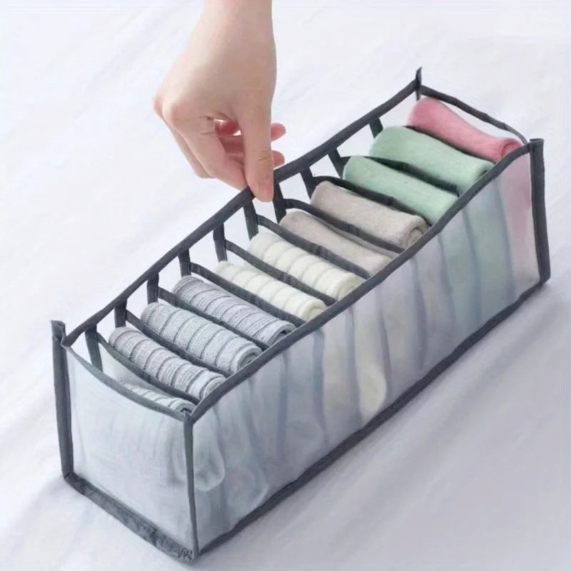 Foldable 11-Compartment Fabric Underwear & Sock Organizer Box Drawer Storage Organizer Richie's