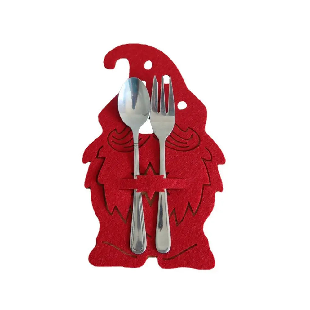 Christmas Cutlery Holder Bags | Festive Non-Woven Fabric 4 Pcs Cutlery Holder Bags Richie's