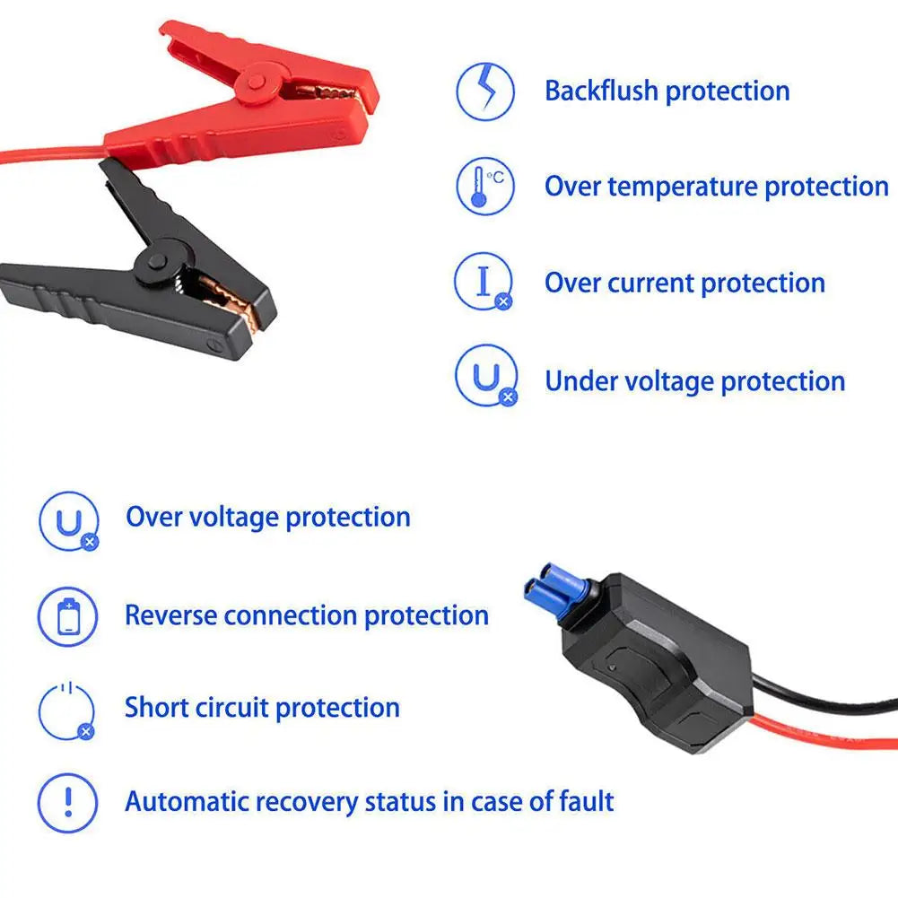 Car Emergency Jump Cable Relay Crocodile Clip Connector 500A Jump Starter Cable Richie's