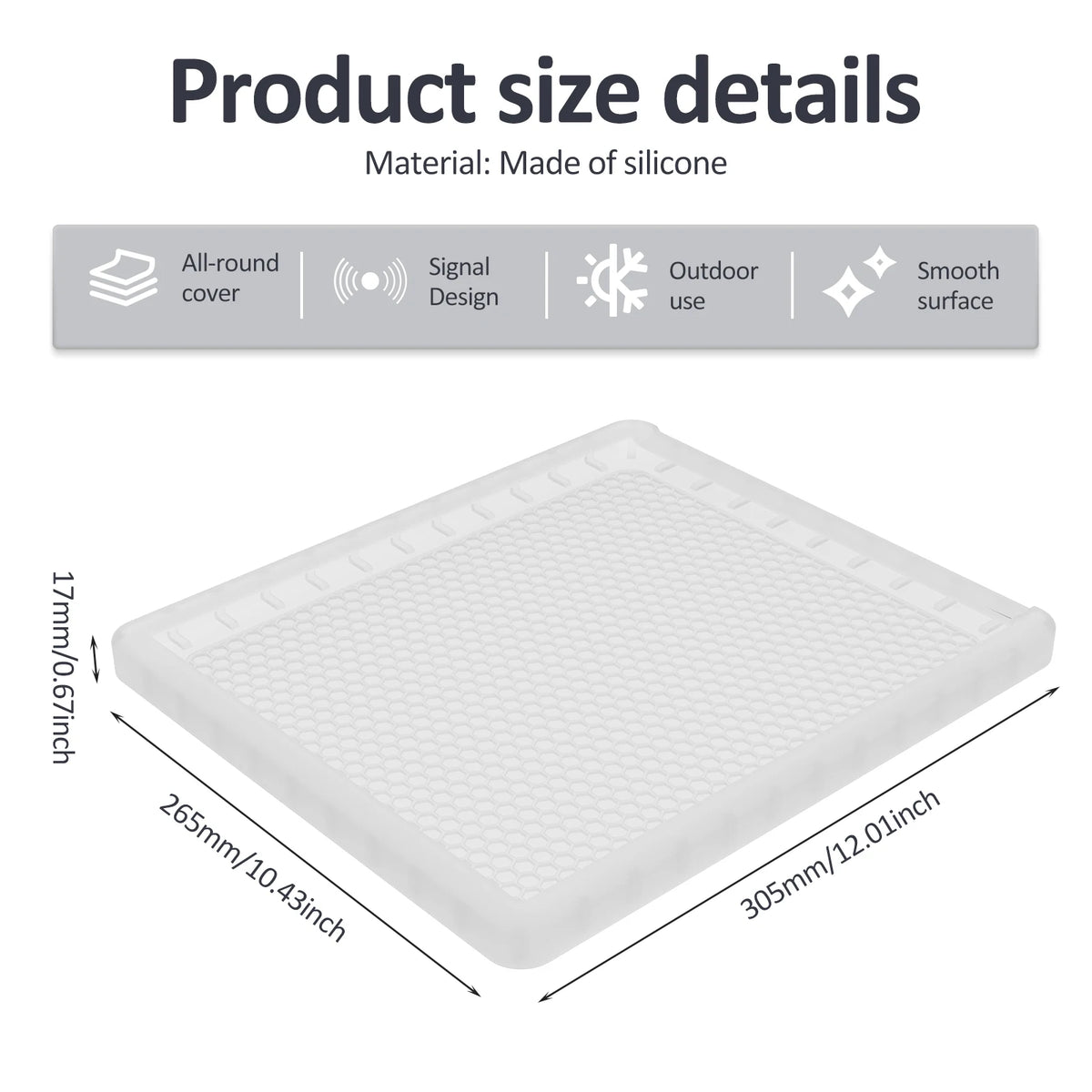 Silicone Cover Case for Starlink Mini Dish – Weatherproof Satellite Dish Cover Richie's white
