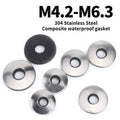 304 Stainless Steel Waterproof Roofing Washers M4.2–M6.3 Roofing Washers Richie's 50Pcs M6.3 x 16