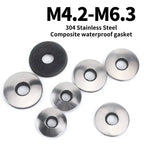304 Stainless Steel Waterproof Roofing Washers M4.2–M6.3 Roofing Washers Richie's 50Pcs M6.3 x 16