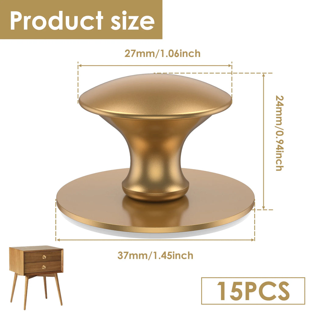 15-Pack Self-Adhesive Stainless Steel Cabinet Drawer Knobs 37mm Cabinet Drawer Knobs Richie's