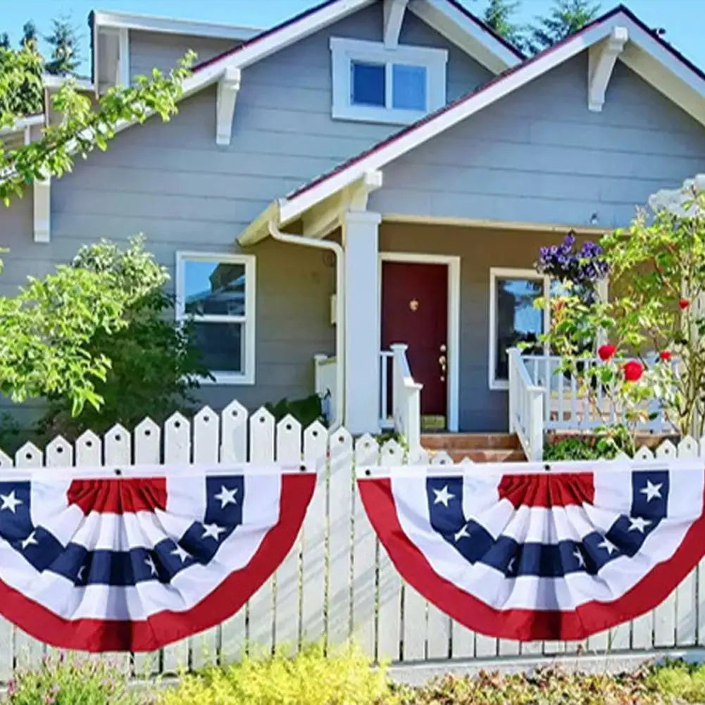 USA Pleated Fan Flag – Patriotic Bunting Half Fan Banner Patriotic Fan Flag Richie's