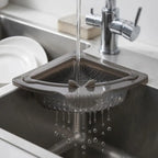 Magnetic Corner Sink Strainer Basket – Triangular Drain Rack Sink Strainer Basket Richie's
