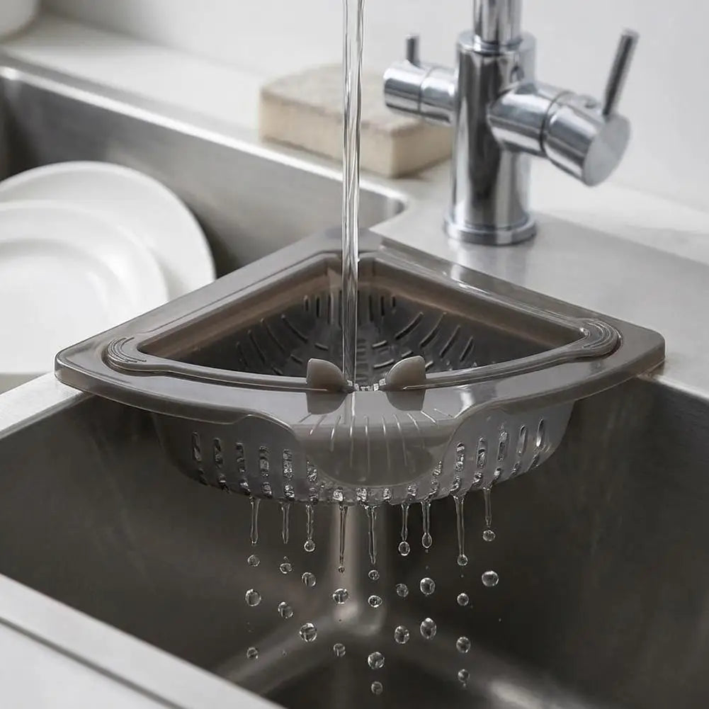 Magnetic Corner Sink Strainer Basket – Triangular Drain Rack Sink Strainer Basket Richie's