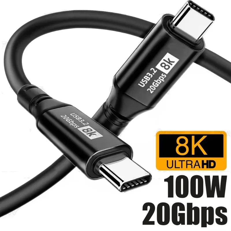USB 3.2 Gen2 USB-C Cable 20Gbps 100W 8K 60Hz – 1M USB-C Cable Richie's