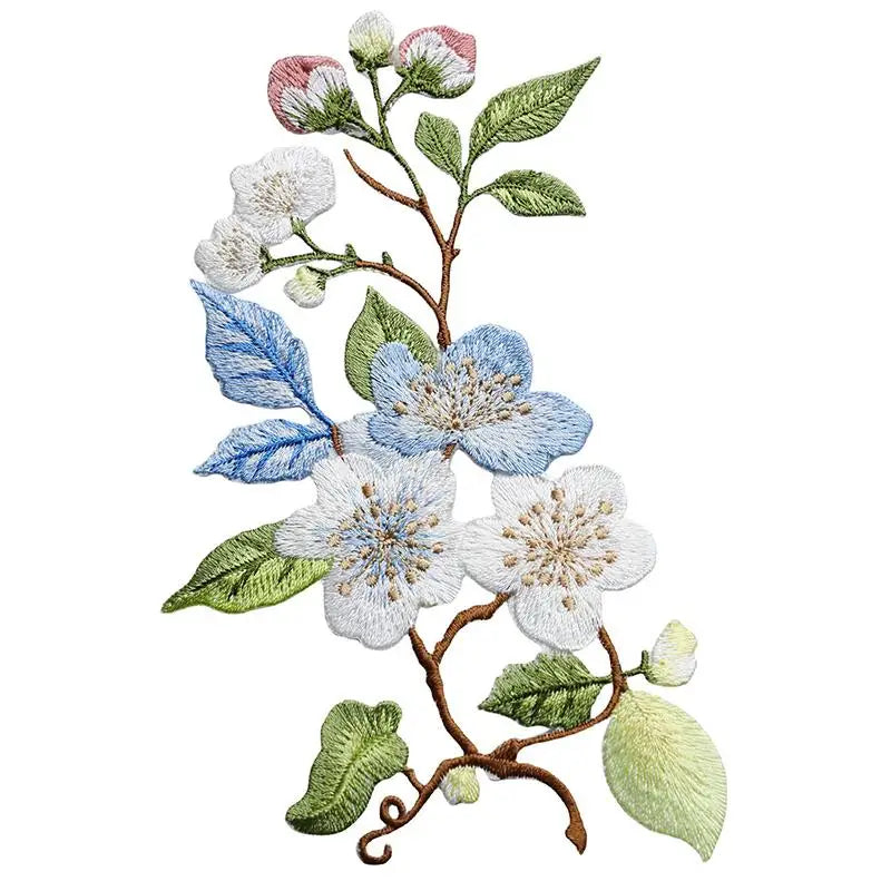 Flower Embroidery Iron-On Patch – DIY Appliqué for Clothes & Bags Embroidery Patch Richie's A1