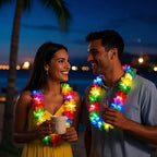 Bohemian Multicolor LED Hawaii Flower Lei Silk Petal Party Wreath Costume Accessory Richie's