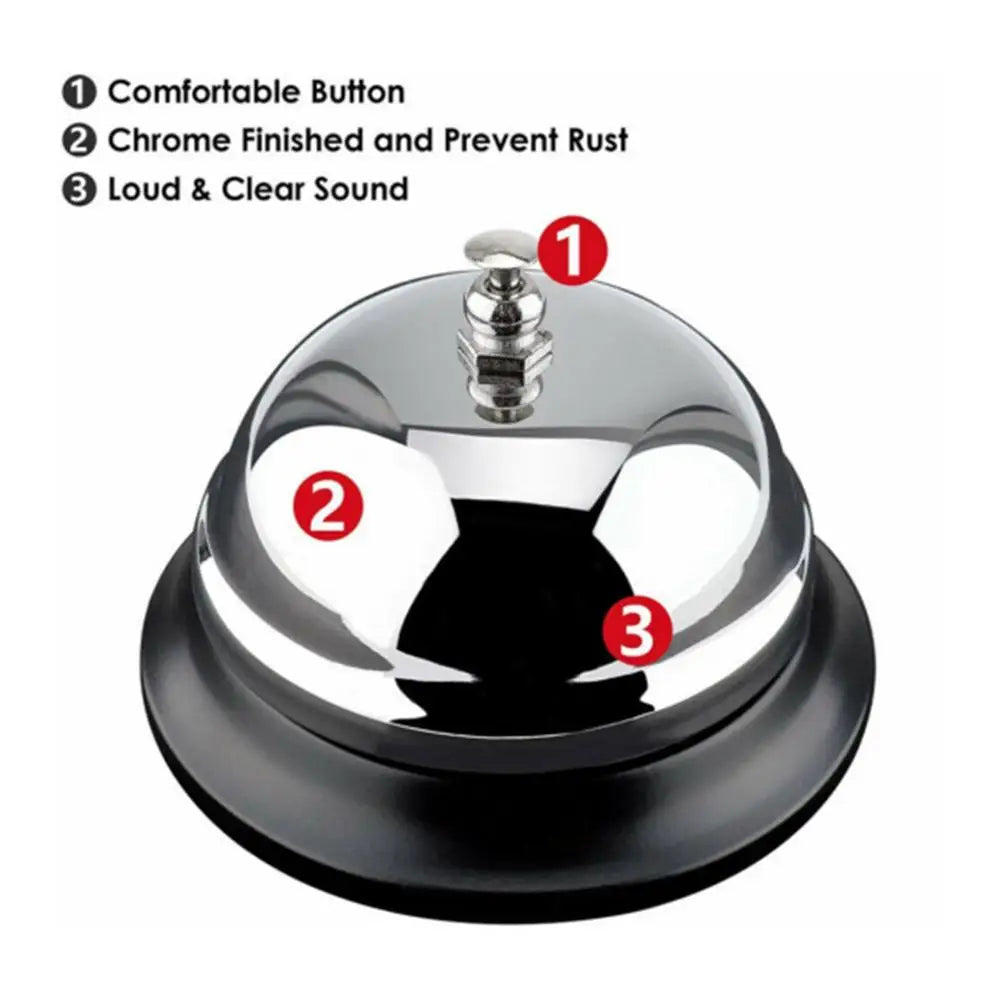 60mm Steel Desk Call Bell – Hotel, Restaurant & Reception Service Call Bell Richie's