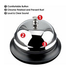 60mm Steel Desk Call Bell – Hotel, Restaurant & Reception Service Call Bell Richie's