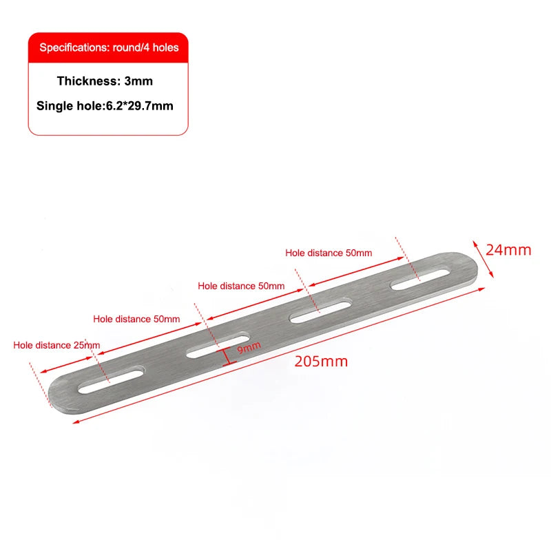 Stainless Steel Flat Corner Bracket Mending Plate – Furniture Brace Corner Bracket Plate Richie's Round 4holes