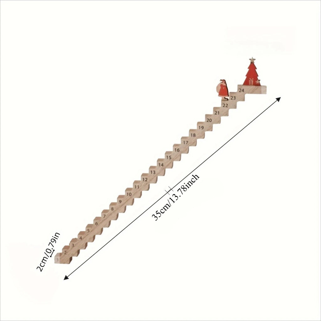 Wooden Climbing Santa Advent Calendar 2025 – 24 Stairs Christmas Advent Calendar Richie's