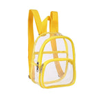 Clear PVC Transparent Backpack – Waterproof Stadium-Approved Bag Transparent Backpack Richie's yellow 19x7x22.8cm