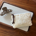 French Art Deco Lace Embroidered Mini Cotton Coin Purse Pouch Coin Purse Pouch Richie's 6