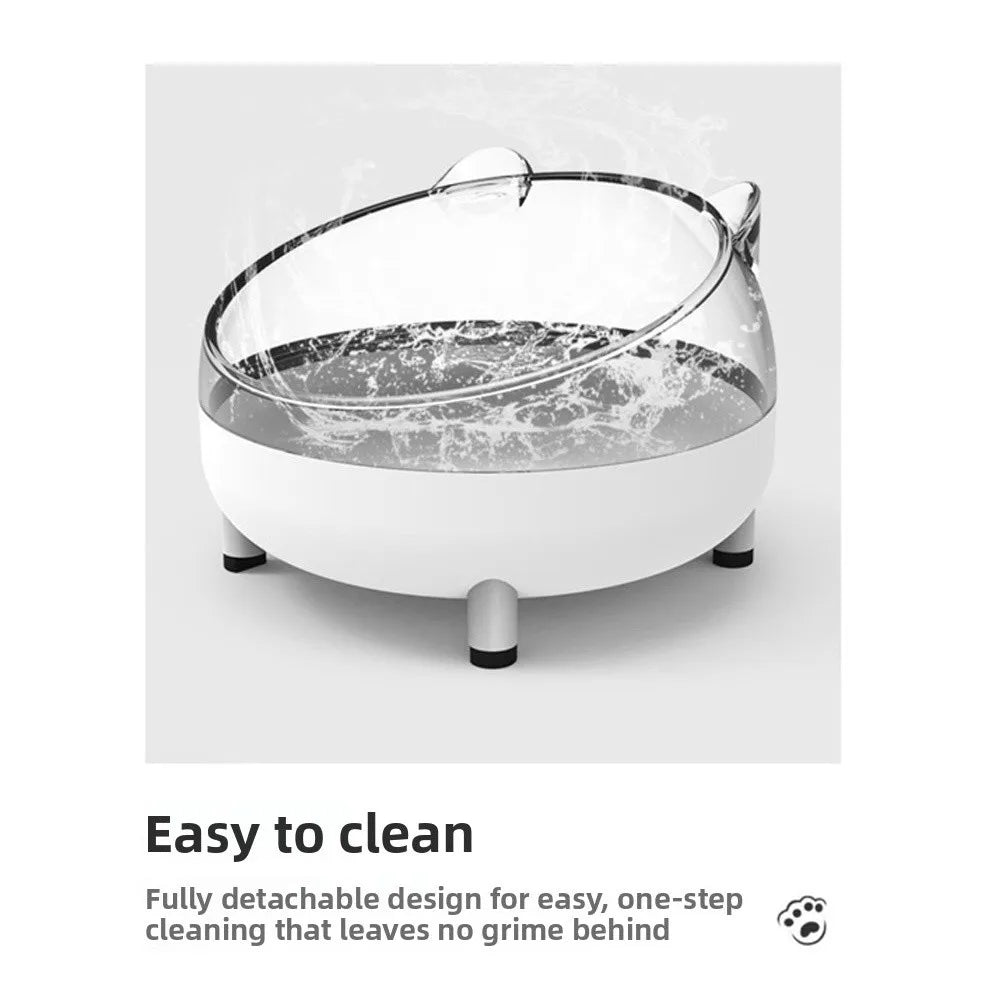 Elevated Tilted Stainless Steel Cat Bowl – Non-Slip Pet Feeder Elevated Pet Bowl Richie's