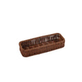 Faux Rattan Plastic Storage Basket Rectangle Wicker Tray Organizer Storage Basket Richie's 25x9cm