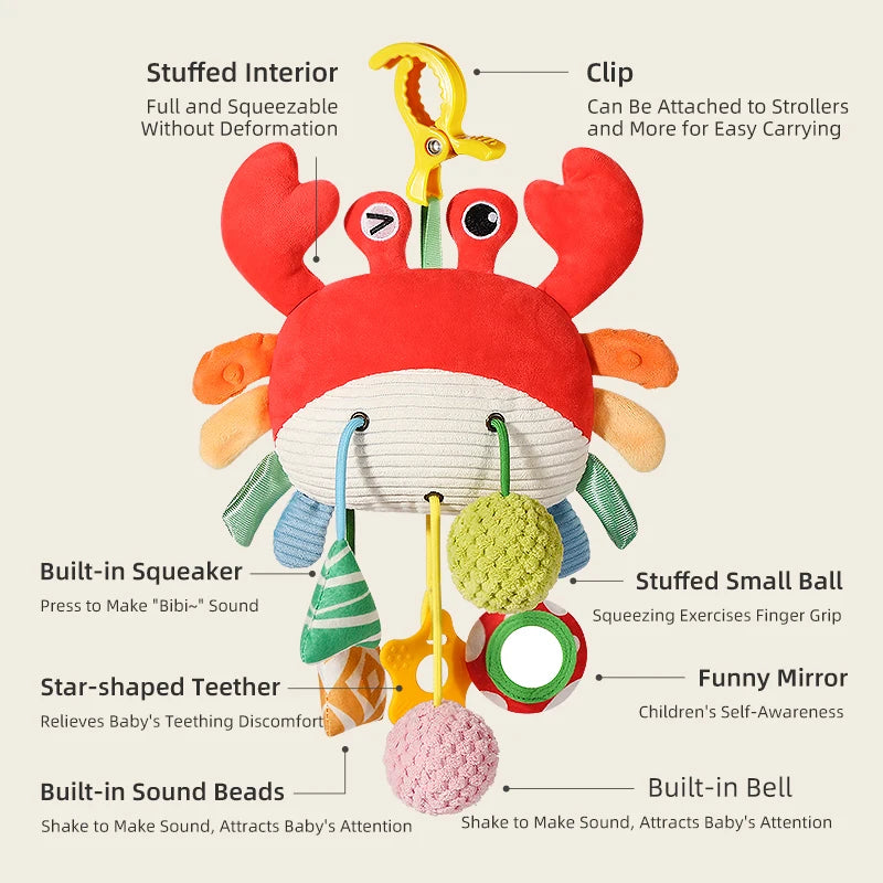 Christmas Baby Plush Rattle Toy – Stroller, Crib & Car Seat Baby Plush Rattle Toy Richie's