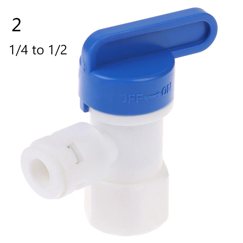 1/4" Ball Valve Quick Connect Push Fit Inline Tap for RO Water Ball Valve Switch Richie's A2