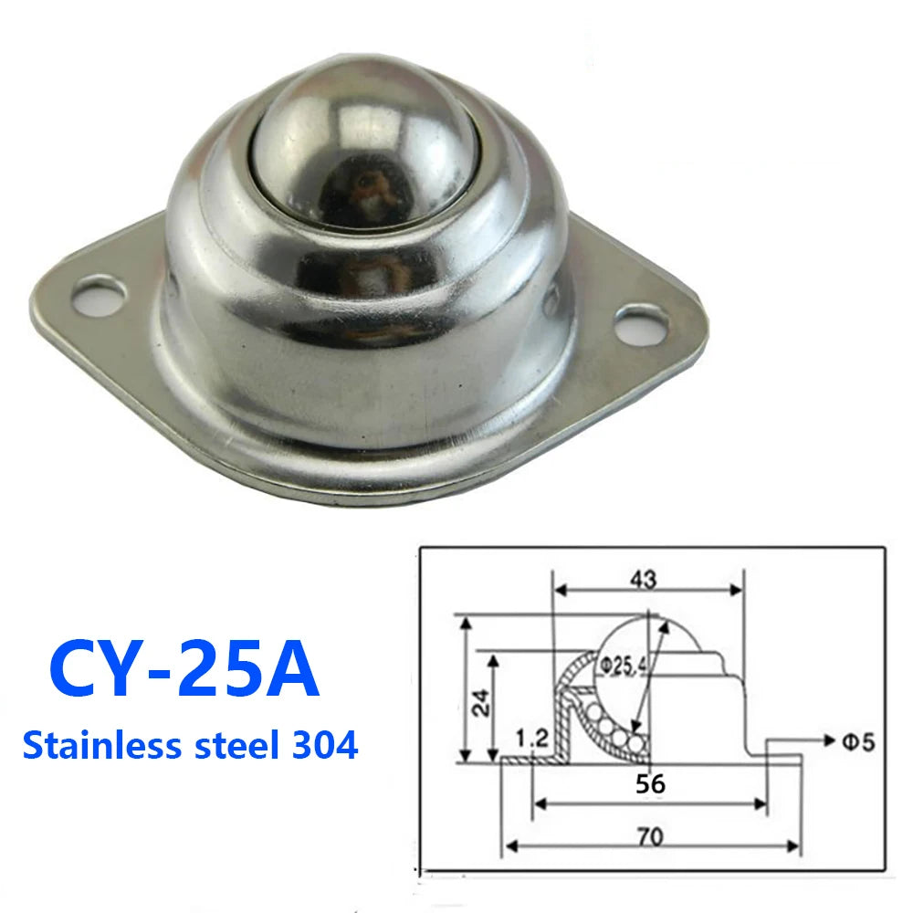 1" CY-25A Ball Transfer Bearings 400 Lb Capacity – Set of 8 Ball Transfer Bearings Richie's CY-25A China Mainland