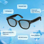 4K AI Smart Glasses – Camera, Translation & Calls | Black Smart Glasses Richie's
