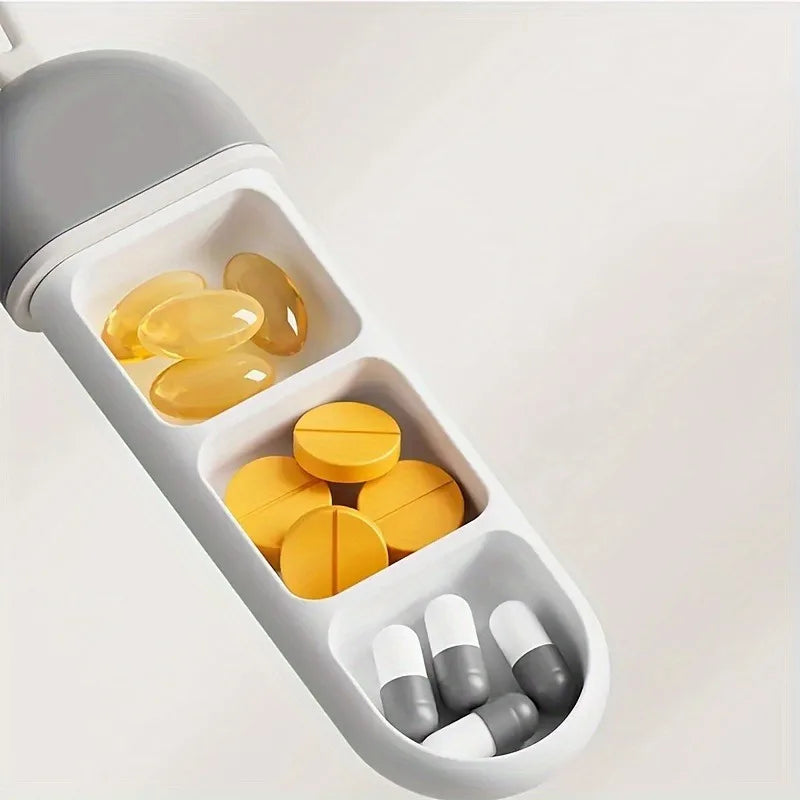 2-Pack 3-Compartment Pill Organizer with Carrying Loop Pill Organizer Richie's