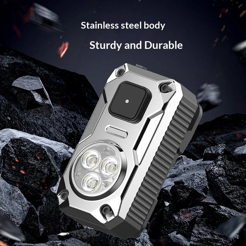 1200mAh Tri-Source EDC Flashlight | Magnetic USB-C Rechargeable EDC Tactical Flashlight Richie's