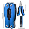 Folding Multi-Tool Pliers – Stainless Steel Camping Survival Kit Multi-Tool Pliers Richie's Blue Small 4 inches