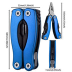 Folding Multi-Tool Pliers – Stainless Steel Camping Survival Kit Multi-Tool Pliers Richie's Blue Small 4 inches