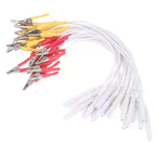 10Pcs TENS EMS Alligator Clip Electrode Cables 2mm Pin Accessories Electrode Clip Cables Richie's