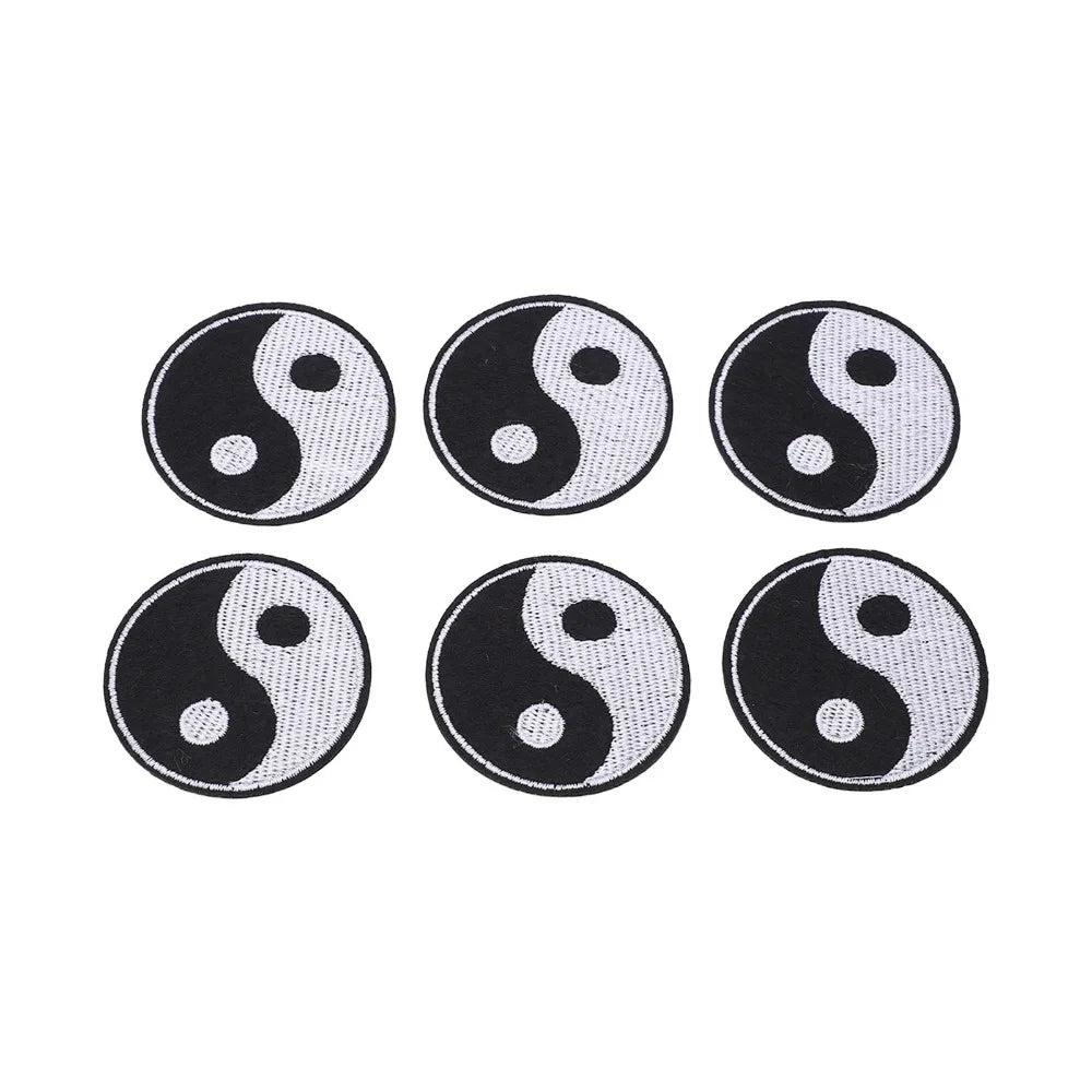 6pcs Yin Yang Iron On Embroidered Cotton Patches – DIY Sew On Embroidered Iron-On Patch Richie's
