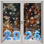 2026 New Year Christmas Snowflake Window Clings – Holiday Decor Holiday Window Clings Richie's