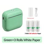Marklife X6 Mini Bluetooth Thermal Printer – No Ink Label Maker Mini Thermal Printer Richie's Green add 3 Rolls