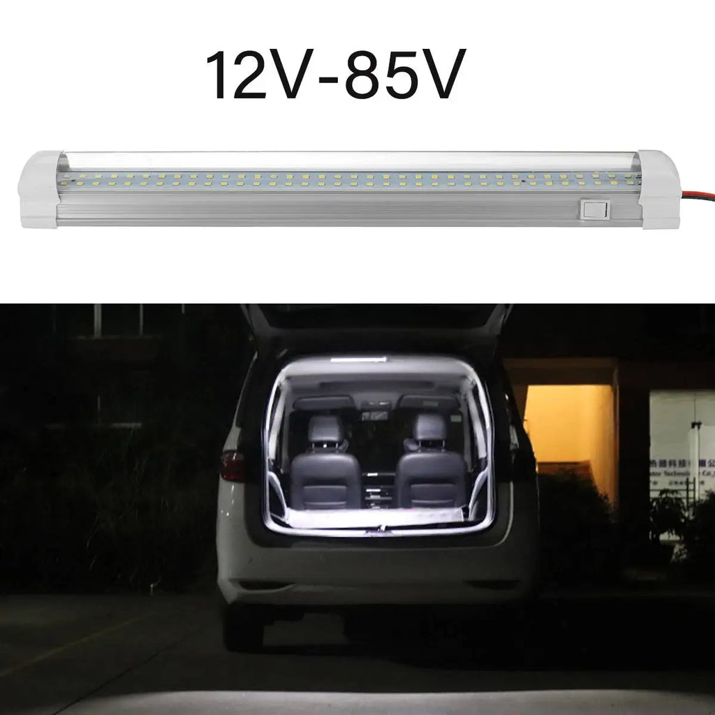72 LED Interior Light Bar 12V–85V On/Off Switch Van Truck RV Vehicle Interior Light Richie's