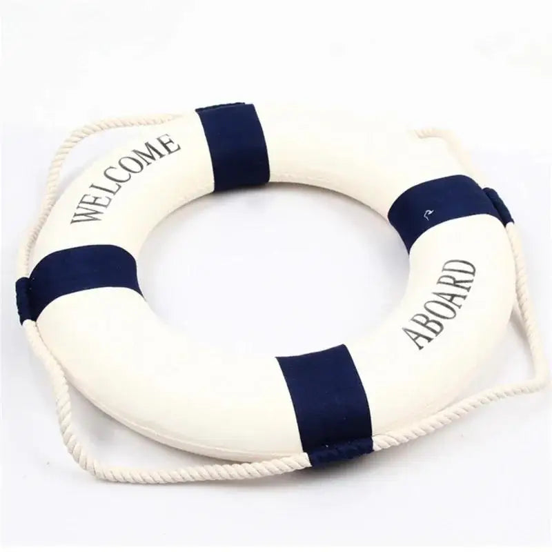 Nautical Life Buoy Wall Decor – Red Blue Mediterranean Style Wall Hanging Decor Richie's