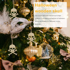 30 Pcs Wooden Skull Ornaments Halloween DIY Craft Pendants Halloween Craft Ornaments Richie's