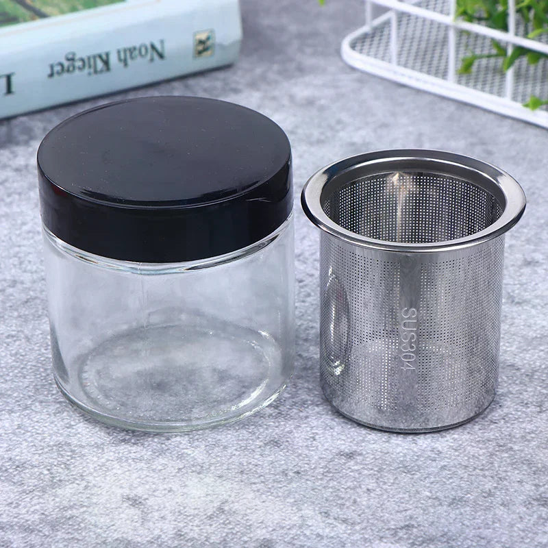 Jewelry Cleaning Jar Glass & Steel Cup with Dustproof Lid Jewelry Cleaning Jar Richie's