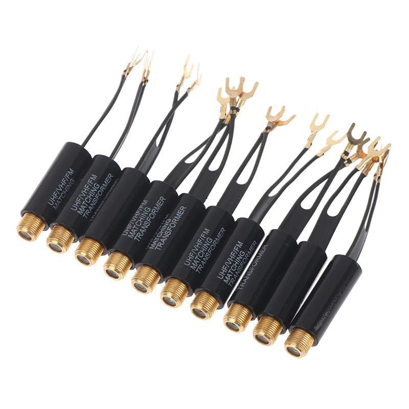 75 to 300 Ohm UHF VHF FM Antenna Transformer Adapter F Female Antenna Adapter Richie's 10pcs