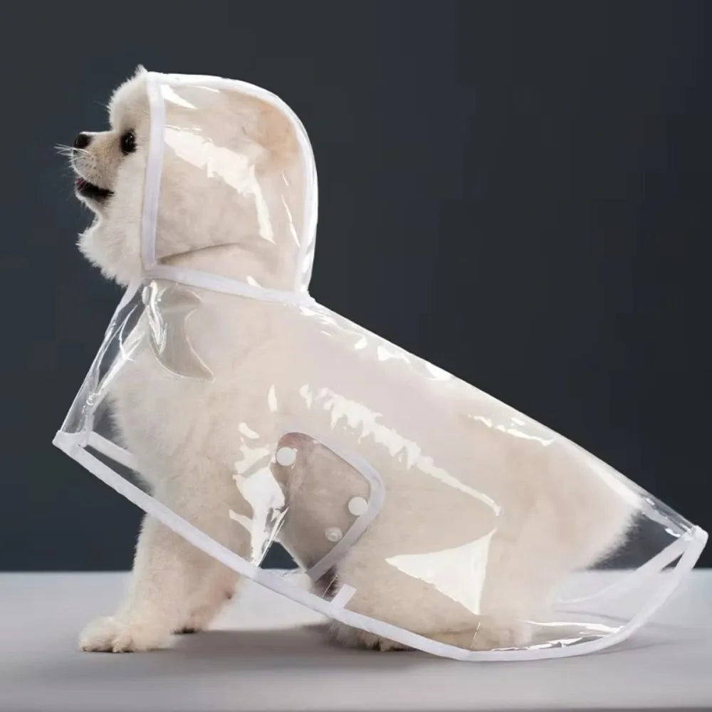 Transparent Hooded Dog Raincoat – Windproof Waterproof PVC Coat Dog Raincoat Richie's 4XL