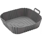 BPA-Free Silicone Air Fryer Liner Square Reusable Basket Mat 4–7 QT Air Fryer Liner Richie's Gray