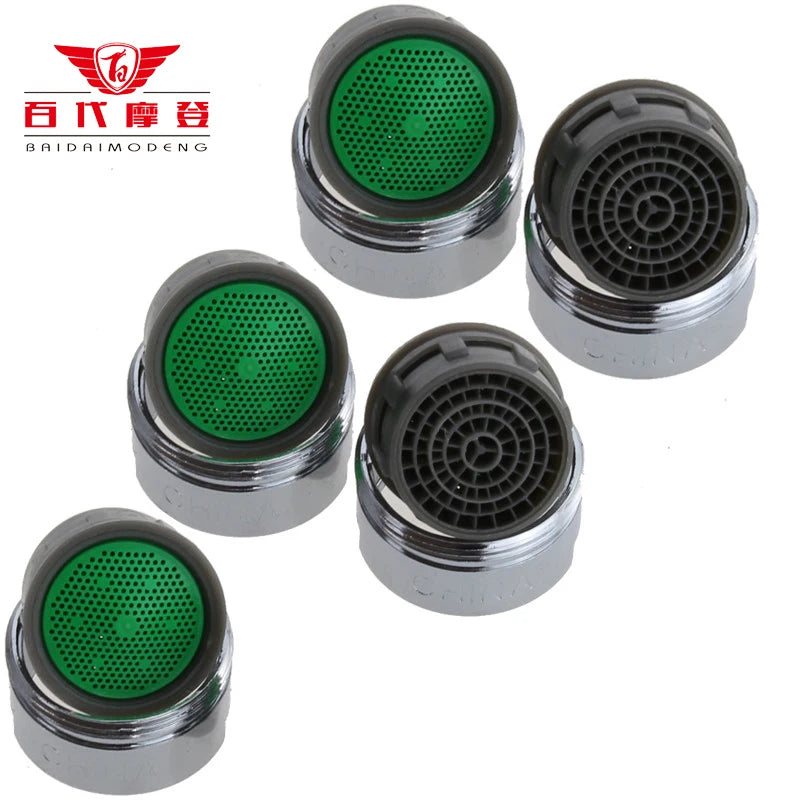 5-Pack Brass Water Saving Faucet Aerator Bubbler Splash Guard Faucet Aerator Richie's Brass Plastic 24mm