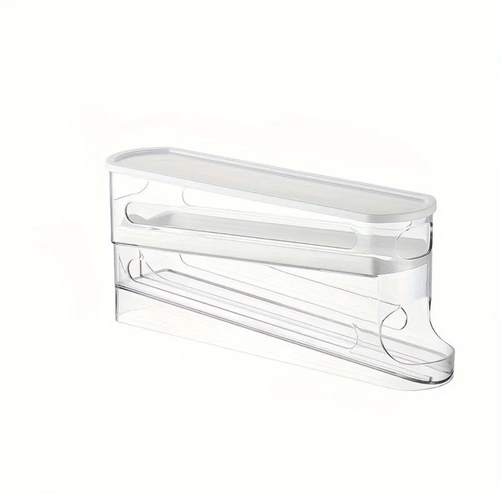 Transparent Egg Storage Box – Auto Rolling Ladder Dispenser Egg Storage Dispenser Richie's