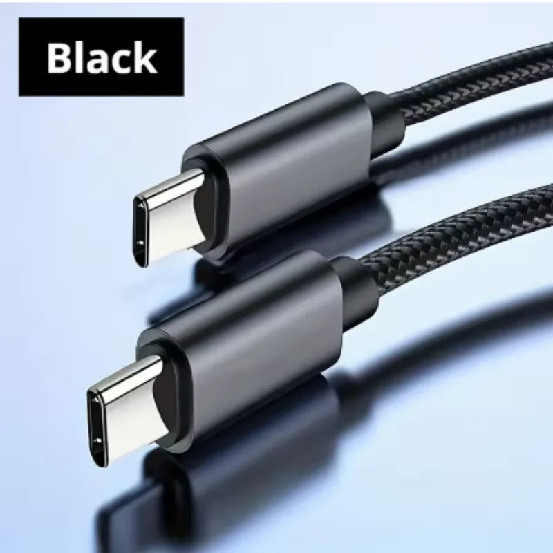 USB-C to USB-C Cable 60W Fast Charging Nylon Braided 1m 2m 3m USB-C Charging Cable Richie's