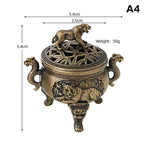 Chinese Style Alloy Incense Burner Bowl with Handle | Yoga Decor Incense Burner Richie's A4