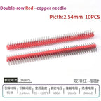 10PCS Color Gilded Pin Headers 2.54mm Single & Double Row Set PCB Pin Headers Richie's RedCopper2 10PCS