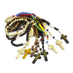 Wood Cross Prayer Bead Bracelet – Crucifix Charm Gift Cross Bead Bracelet Richie's