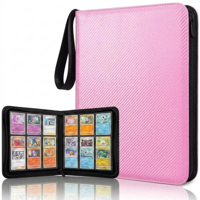 360-Pocket Sports Card Binder Album – Baseball & Football Trading Card Binder Richie's Pink Style C